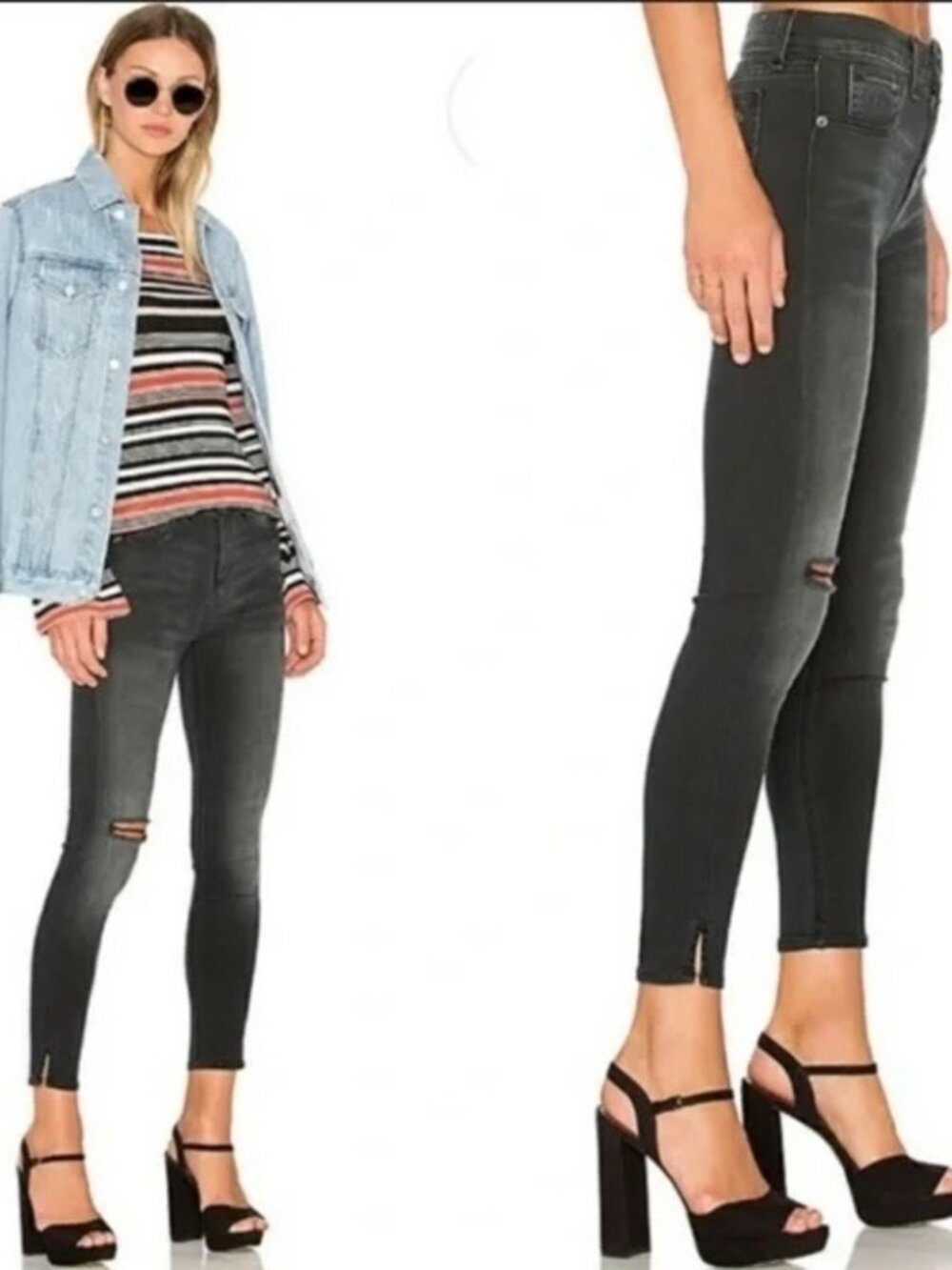 NWT Rag & Bone Ultra‎ Capri in Steele Size 27